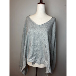 Anthropologie Women's WILT Gray Long Sleeve Sweatshirt L boho designer